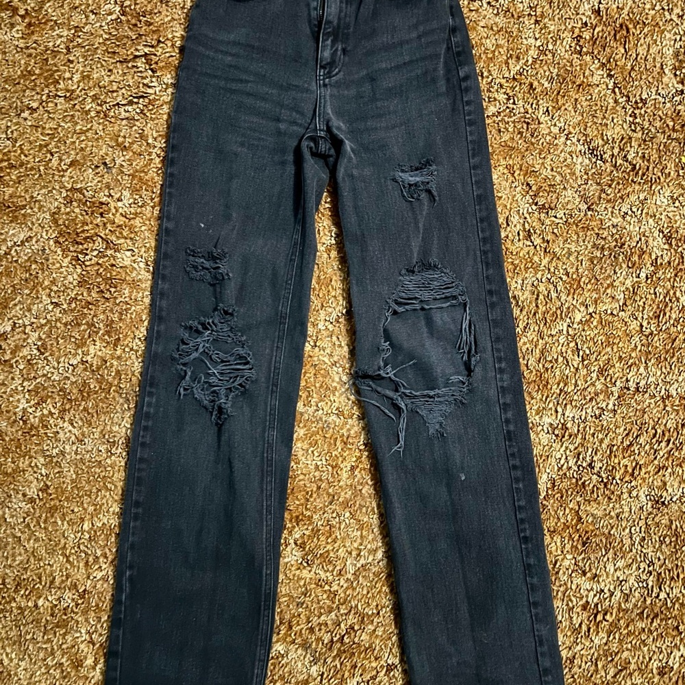PacSun Black Skinny Jeans with Distressed Detailing